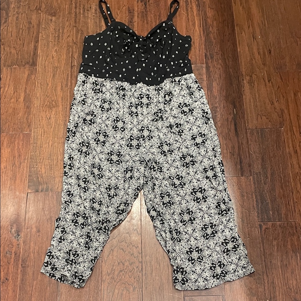 Torrid Black and White Jumpsuit